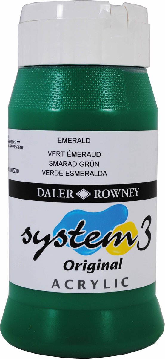 Acrylverf Emeraldgroen 500ml| Daler Rowney